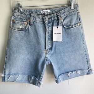 Re/Done Size 25 Indigo Blue 90's Relaxed Fit Shorts